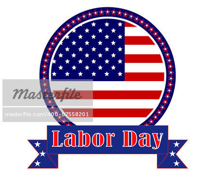 mark Labor Day in America on a white background