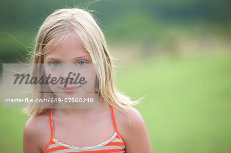 Portrait of girl with blond hair