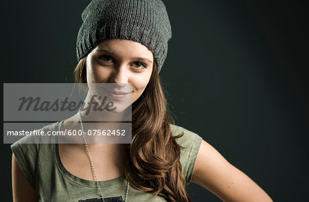 Portrait of Teenage Girl, Studio Shot