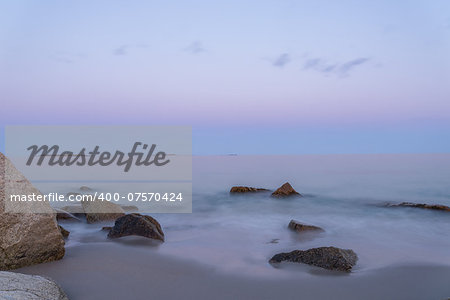 View of ocean beach (Crystal Crescent Beach, Nova Scotia, Canada)