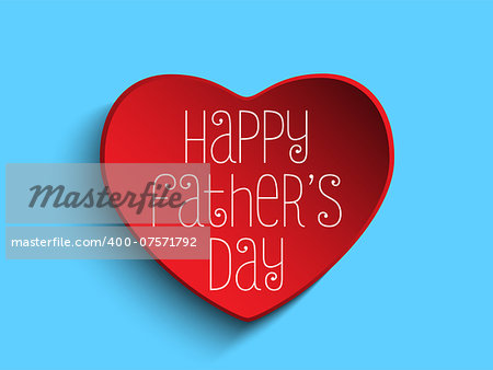 Vector - Happy Fathers Day Red Heart Background