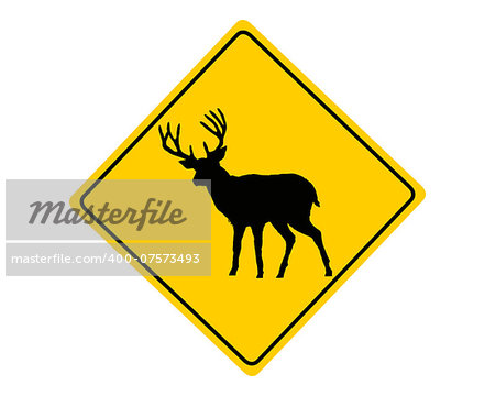 Deer warning sign