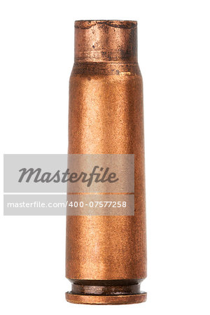 Close up of an empty bullet cartridge