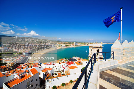 View of the Peniscola town. Valencia, Spain