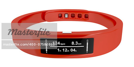 Fitness tracker isolated on white background