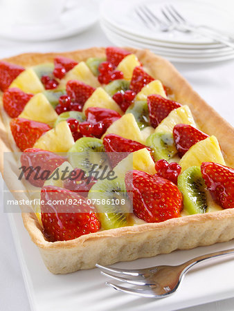 A whole fruit tart