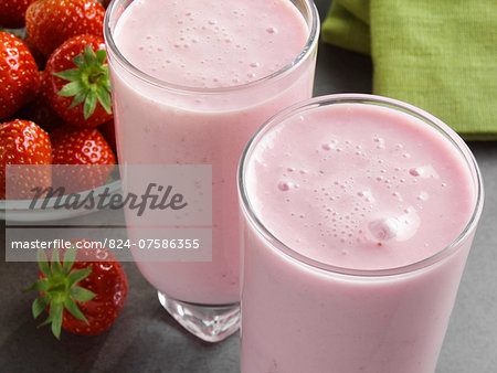 Fat free strawberry smoothie