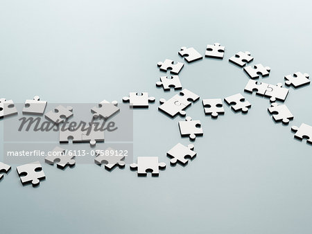 Connected jigsaw pieces