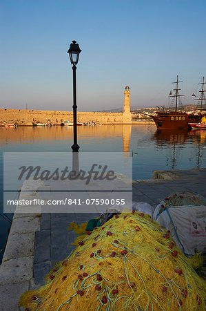 Venetian port of Rethymnon, Crete, Greek Islands, Greece, Europe