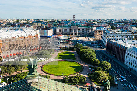 View from St. Isaac's Cathedral, St. Petersburg, Russia, Europe