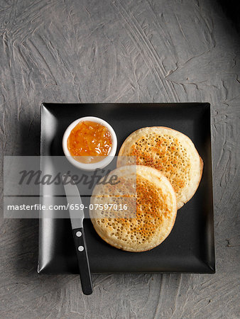 Crumpets with Marmalade