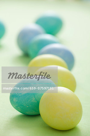 Pastel-coloured Easter eggs