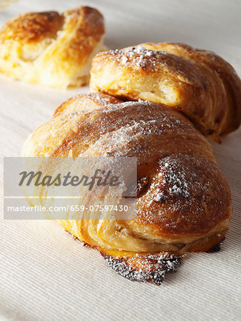 Apple and raisin croissants