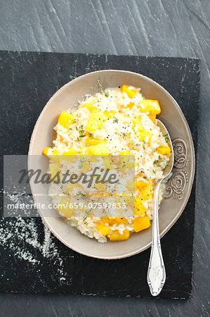 Squash risotto with thyme