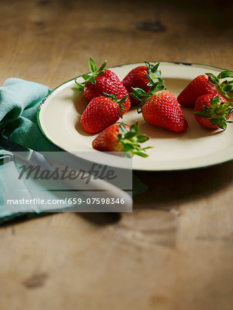 Strawberries on a plate Strawberries on a plate