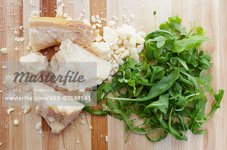 Crumbed Parmesan and Arugula