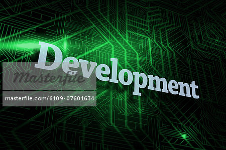 Development against green and black circuit board