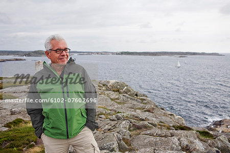 Senior man at sea, Grundsund, Bohuslan, Sweden