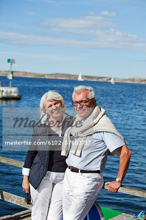 Senior couple at sea, Lysekil, Bohuslan, Sweden