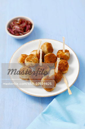 Potato croquettes with smoked mackerel