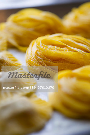 Homemade tagliatelle and ravioli Homemade tagliatelle and ravioli