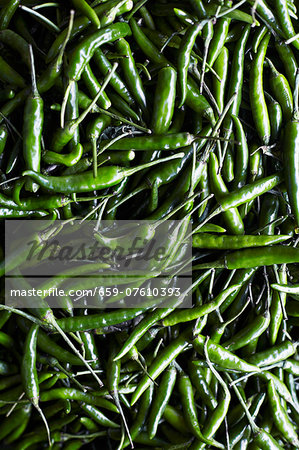 Green Chili Peppers at Market Green Chili Peppers at Market
