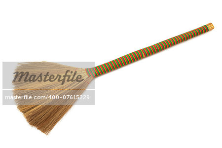 new broom on a white background