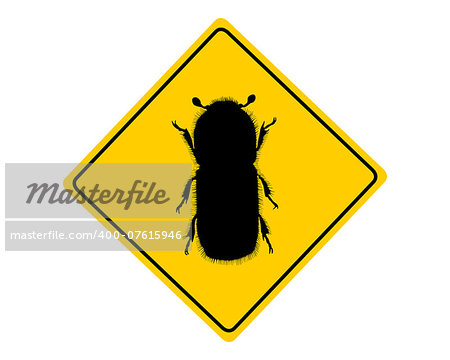 Bark beetle warning sign