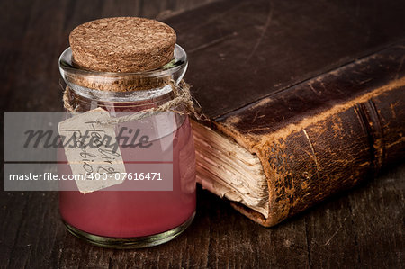 healing red potion close up