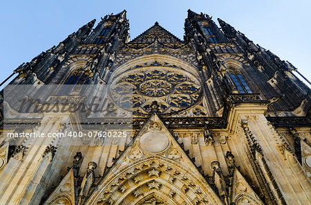 St. Vitus Cathedral in Hradcany, Prague, Czech Republic.