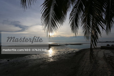 sunset over the sea on the island of Koh Samui in Thailand