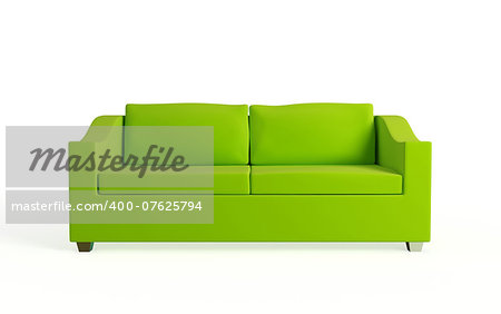 Modern sofa. Isolated on white background.3d rendered.