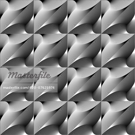 Design seamless monochrome geometric pattern. Abstract diagonal textured background. Vector art. No gradient