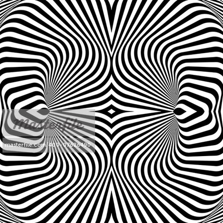 Design monochrome whirl movement illusion background. Abstract stripe torsion backdrop. Vector-art illustration