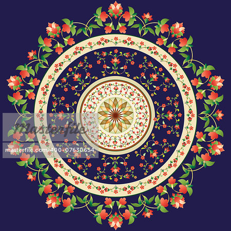 Circular patterns and ornaments oriental (eastern style)