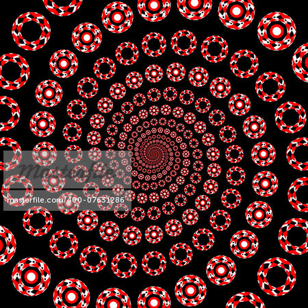 Design decorative elements whirl movement background. Colorful spiral backdrop. Vector art