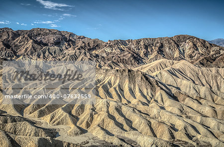 sand zabriskie mointains Death valley california panoramic view point