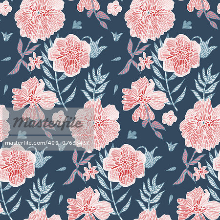 Seamless pattern - simple flower background