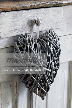 Heart shaped decoration, hanging on handle Heart shaped decoration, hanging on handle