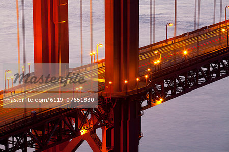 Close-up of the Golden Gate Bridge, San Francisco, California, United States of America, North America