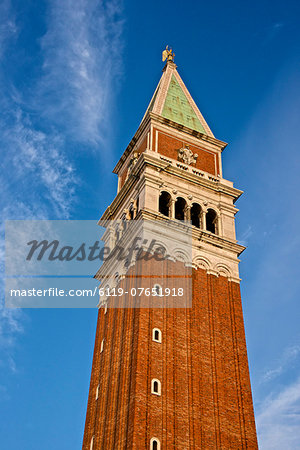 Campanile detail, Piazza San Marco, San Marco, Venice, UNESCO World Heritage Site, Veneto, Italy, Europe