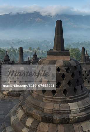 Borobudur Buddhist Temple, UNESCO World Heritage Site, Java, Indonesia, Southeast Asia, Asia