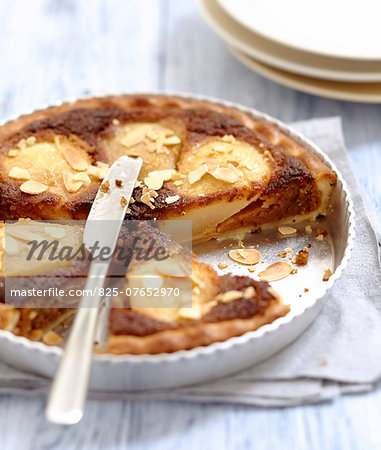 Pear and ginger cream tart