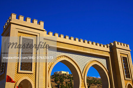 Bab Ijid with Museum of Arms, Fez, Morocco, North Africa, Africa