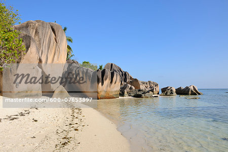 Anse Source d'Argent with Sculpted Rocks, La Digue, Seychelles