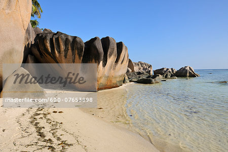 Anse Source d'Argent with Sculpted Rocks, La Digue, Seychelles