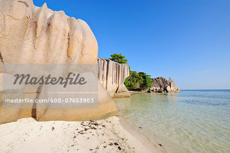 Anse Source d'Argent with Sculpted Rocks, La Digue, Seychelles