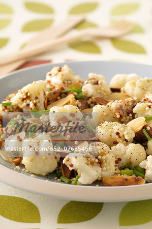 Cauliflower and quinoa salad with almonds