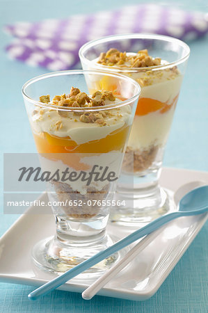 Apricot and mango tiramisu