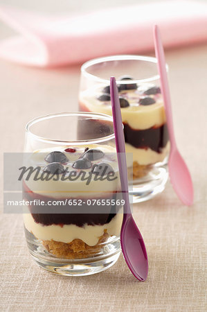 Blackcurrant and gingerbread tiramisu